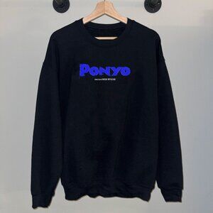 Black Blue Ponyo Studio Ghibli Anime Movie Japan Crewneck Sweatshirt